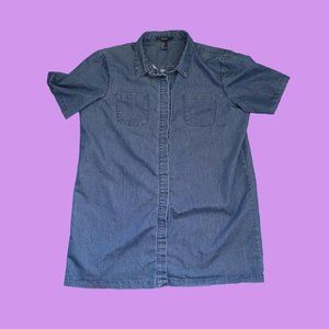 Blue Denim Shirt Dress